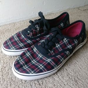 Bongo Flannel Plaid Sneakers Size 8